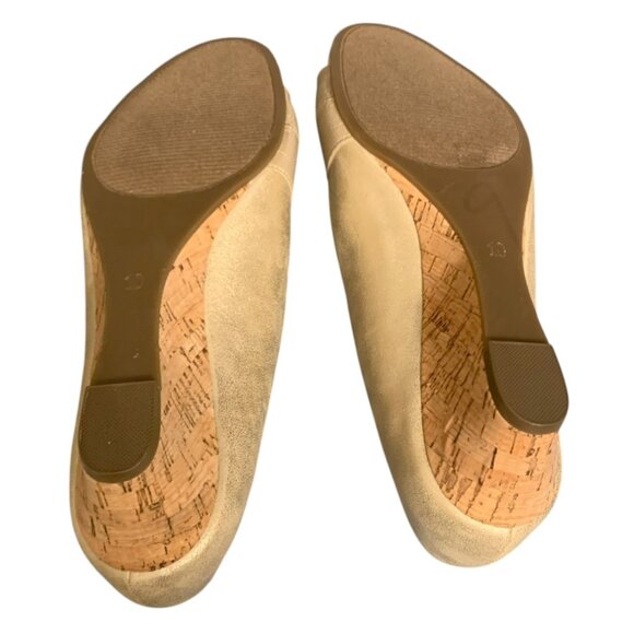 Coach and Four - Beige Formal Women's Wedges with a Gold Tint - Size 10 - Picture 4 of 5